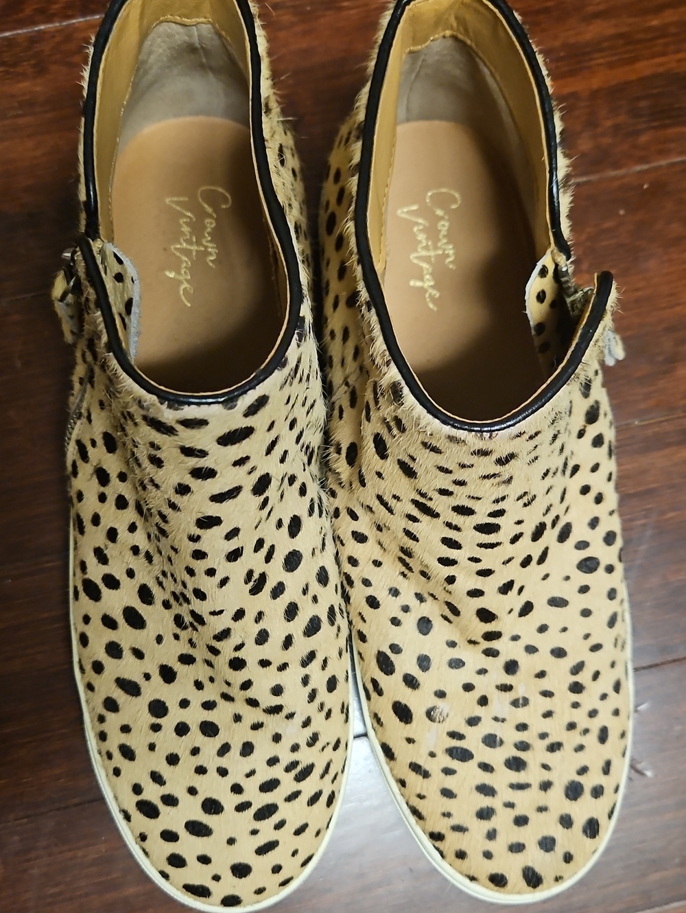 Crown Vintage Zia Cheetah Print Hidden Wedge Sneakers - Women's Size 10